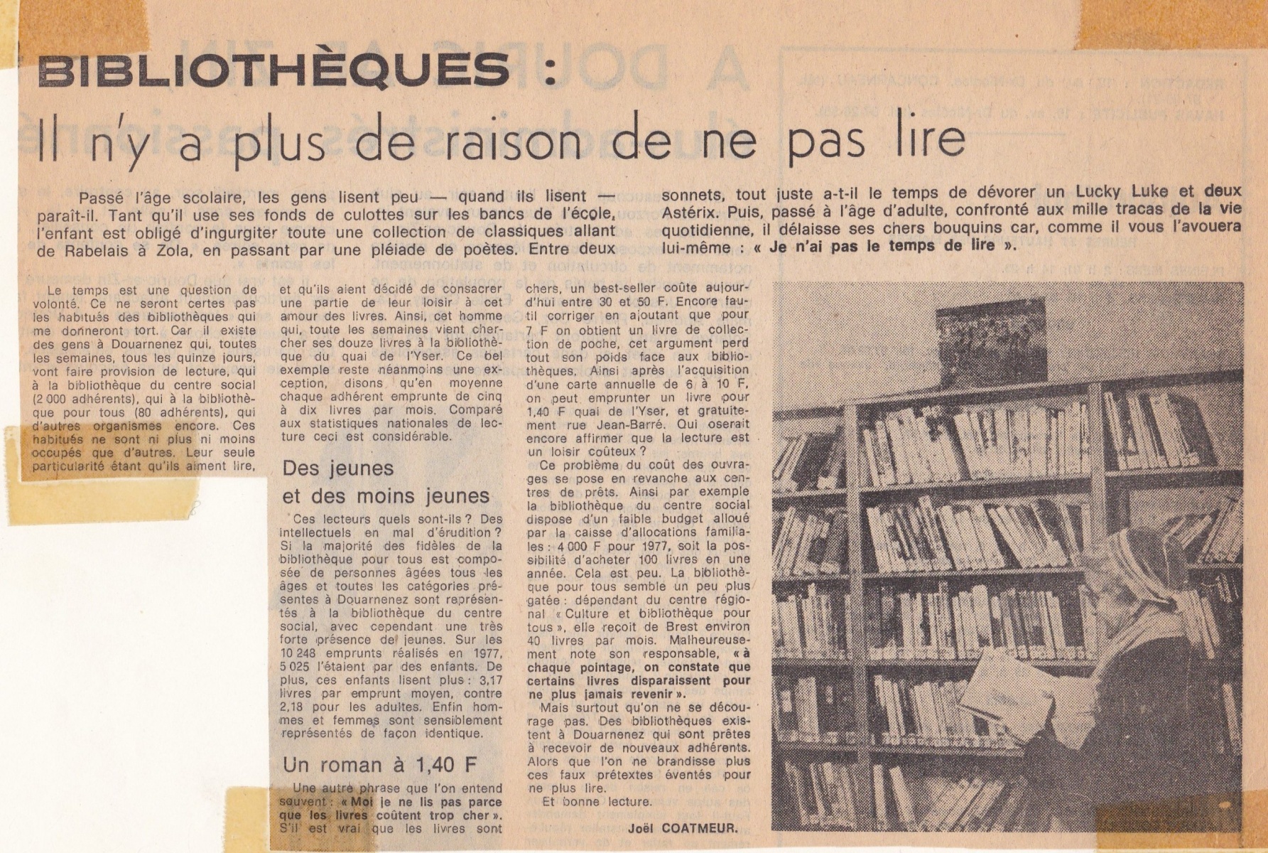 Article dans Ouest-France (janvier 1978)